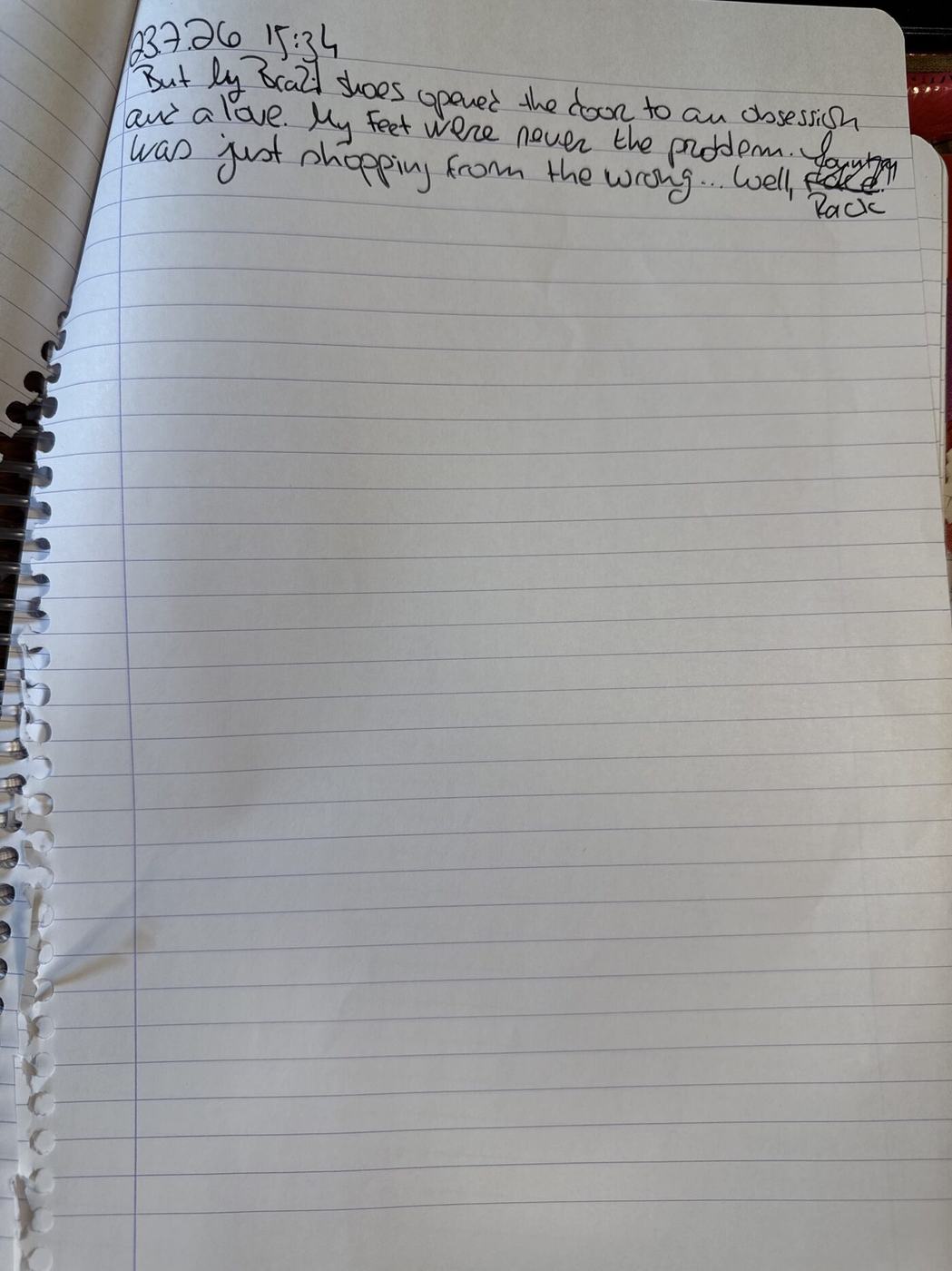 Handwritten original — Starting at the Bottom, page 2