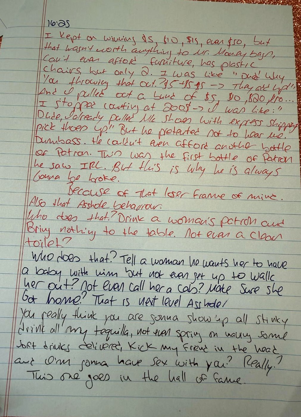 Handwritten original — This One Goes in the Hall of Fame, page 2, by Maya3ee Rainha, 28 August 2026, 10:25pm
